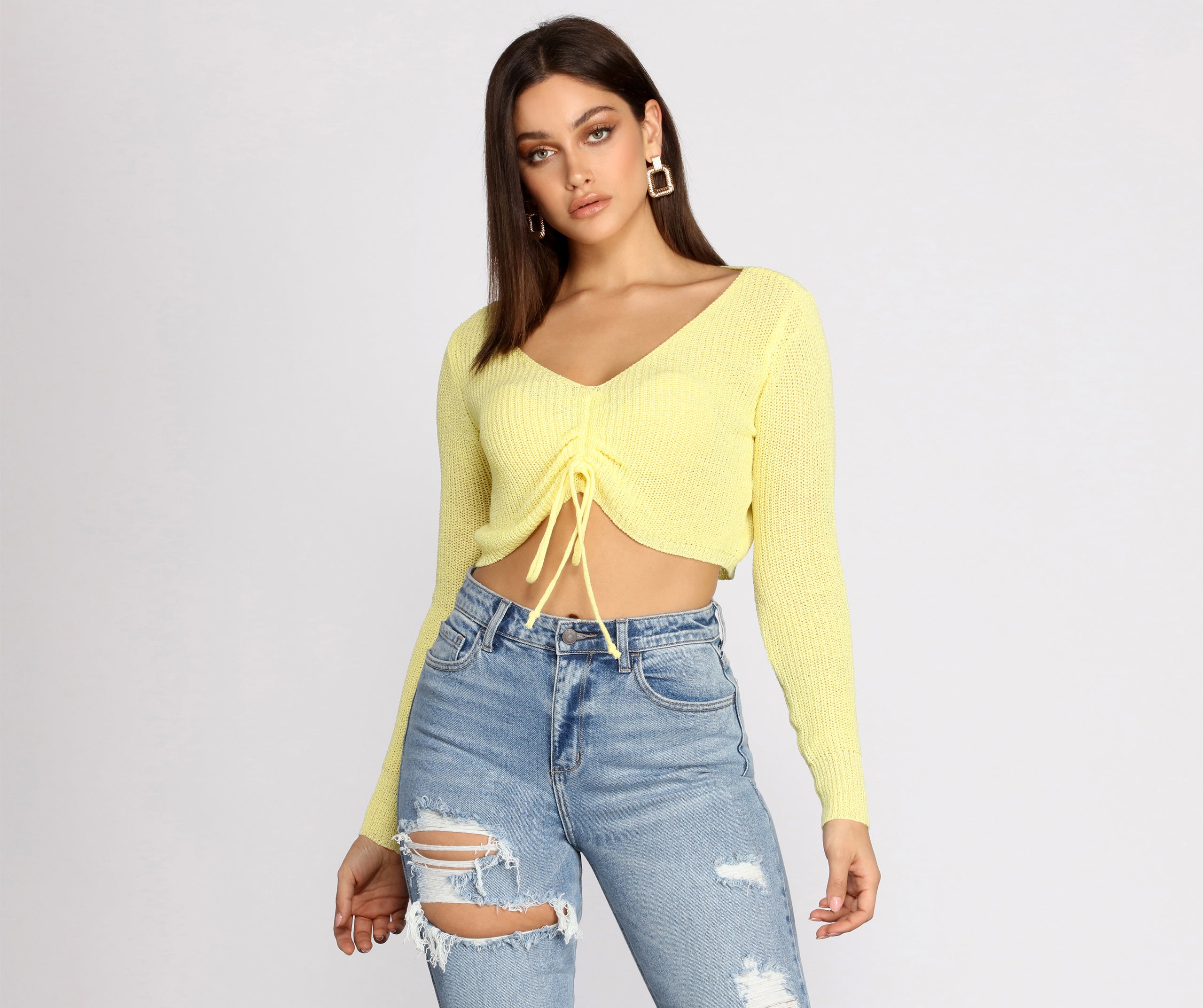 Major Crush Drawstring Crop Top