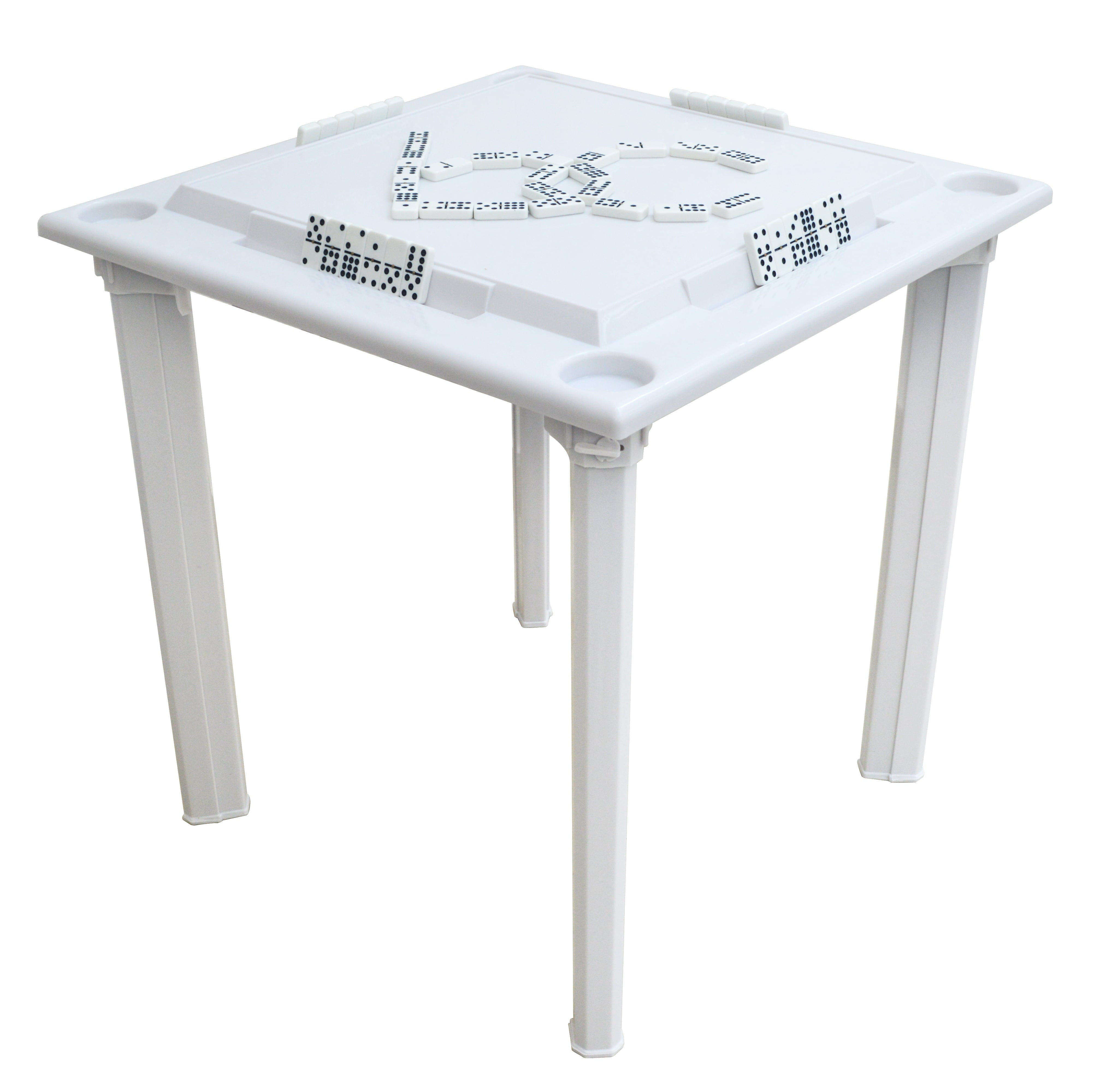 Bene Casa Game Table with Tile Racks & Drink Holders