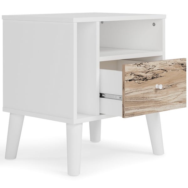 Ashley Furniture Piperton Brown/White Single Drawer Night Stand - - 36339181