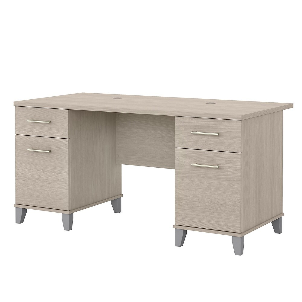 Bush Furniture Somerset 60W Office Desk in Ash Gray