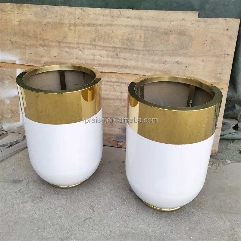 Garden Supplies Luxury Modern white gold decorative indoor flower pots   planters / pots for plants