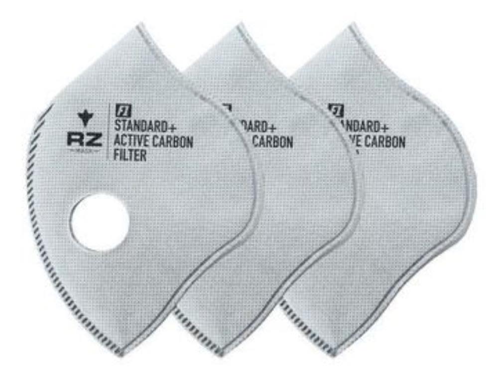 RZ Mask F1 Active Carbon Filters， Large， 3pk