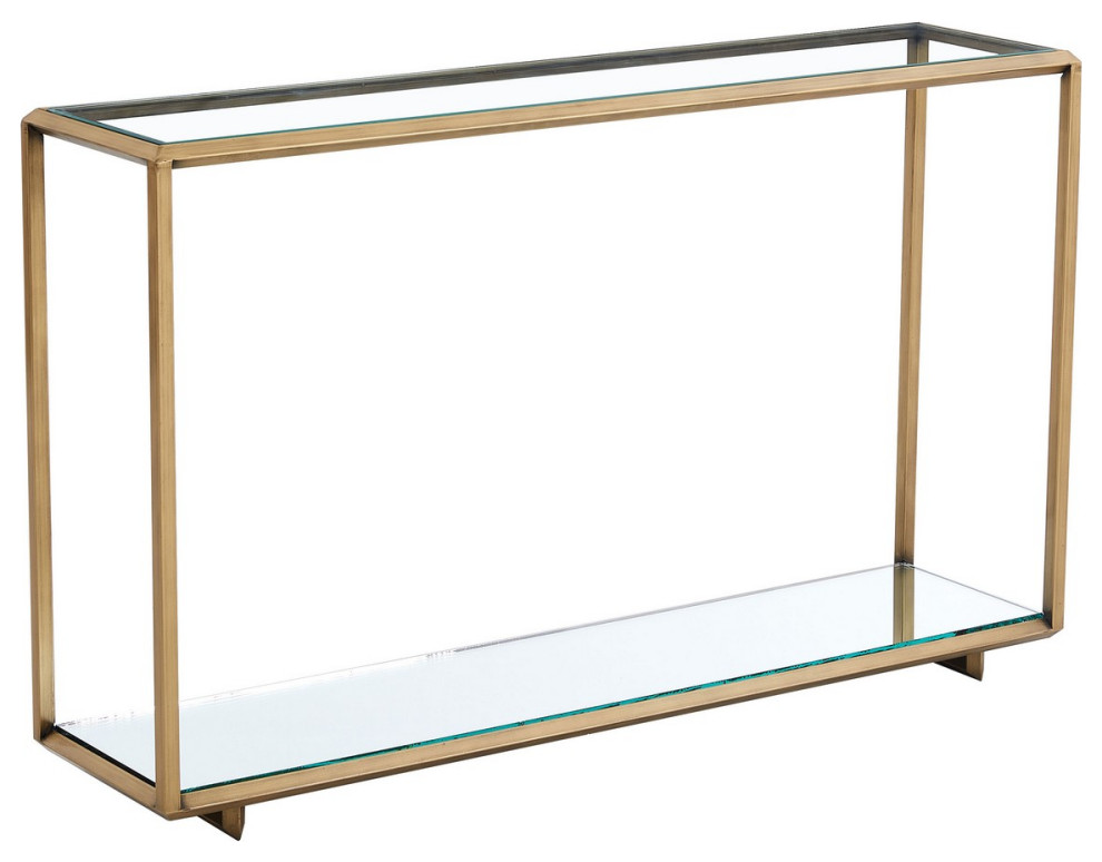 Safavieh Couture Florabella Mirrored Console Table Bronze   Contemporary   Console Tables   by Safavieh  Houzz