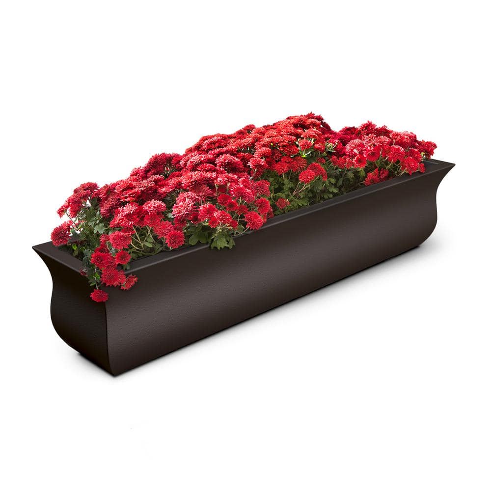 Mayne Valencia 48 in. x 10 in. Espresso Polyethylene Window Box 5872-ES