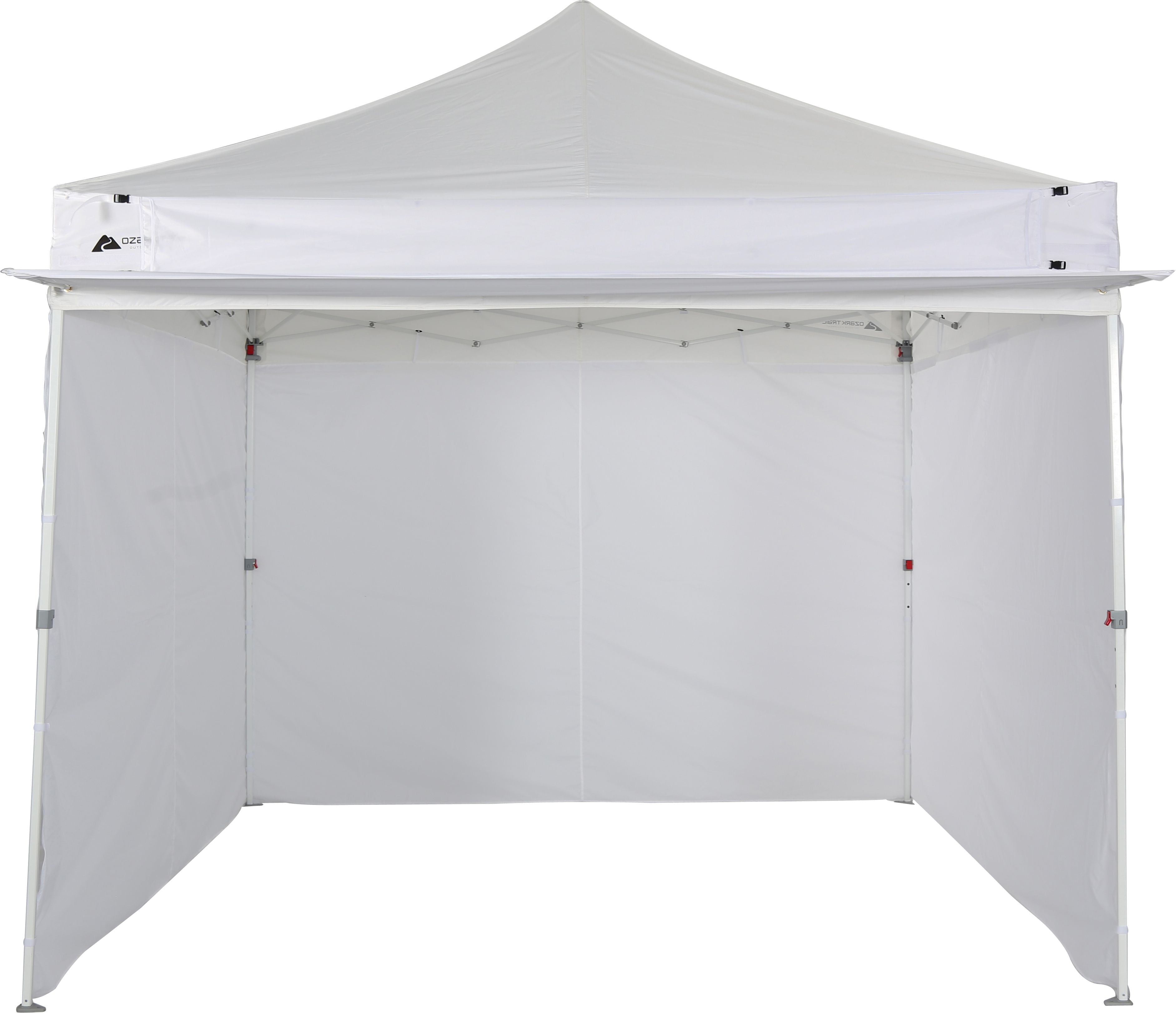 Ozark Trail 10' x 10' White Commercial Instant Canopy with Sidewalls