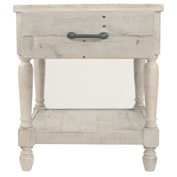 Signature Design by Ashley Hickory Homestead Casual Whitewash End Table