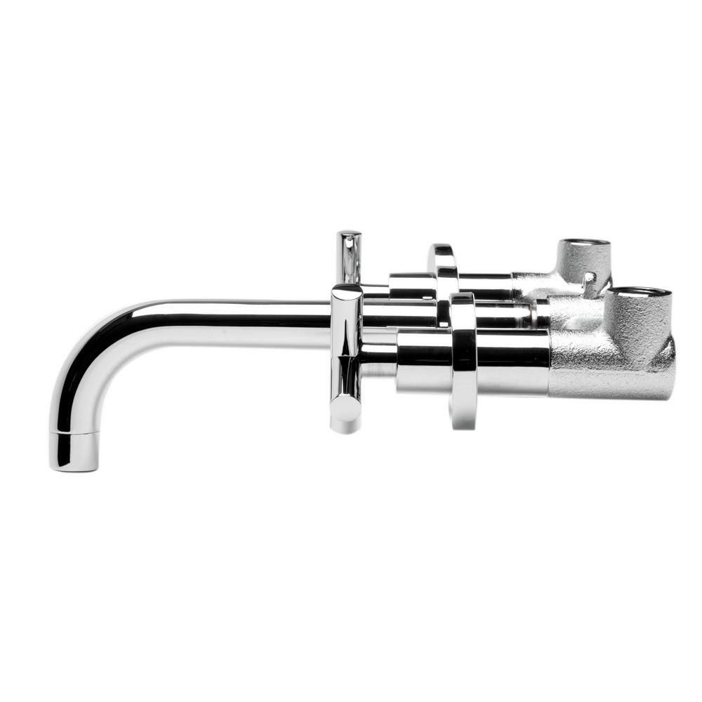 ALFI BRAND 8 in. Widespread 2-Handle Wall Mount Bathroom Faucet in Polished Chrome AB1035-PC