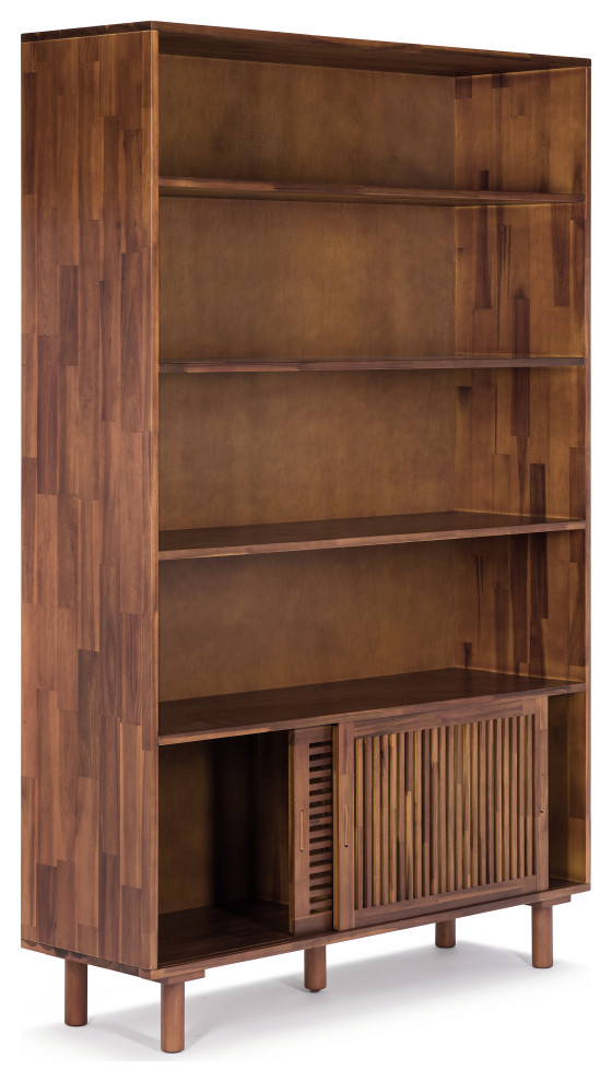 Mosaic Bookcase with Cabinet   Midcentury   Bookcases   by LIEVO  Houzz