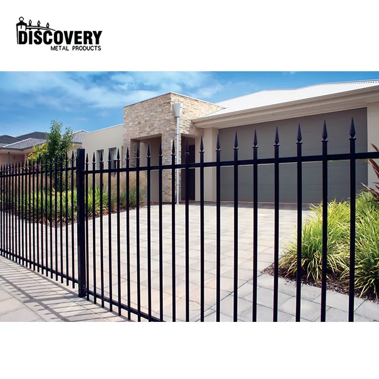 factory supply Cheap High Quality Designs Aluminum Picket Fence Metal Wrought Iron Fence Panels