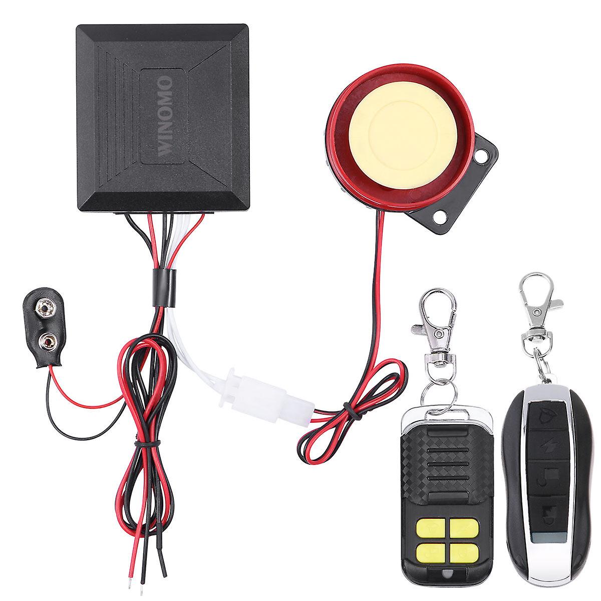 Winomo 12v Universal Motorcycle Motorbike Scooter Anti Theft Security Alarm System With Double