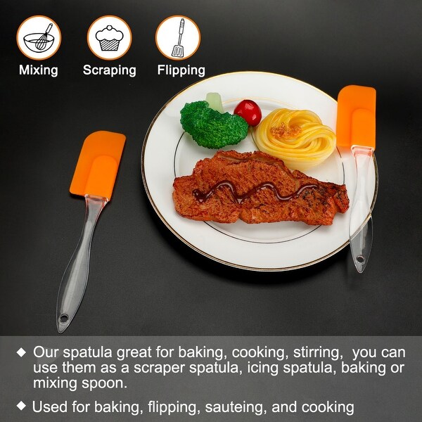 2Pcs Flexible Silicone Spatula Heat Resistant Non-scratch Spatula - 7.5