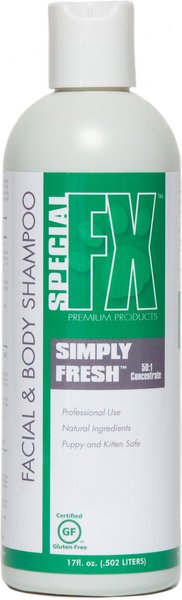 Special FX Simply Fresh Facial and Body Dog and Cat Shampoo， 17-oz bottle