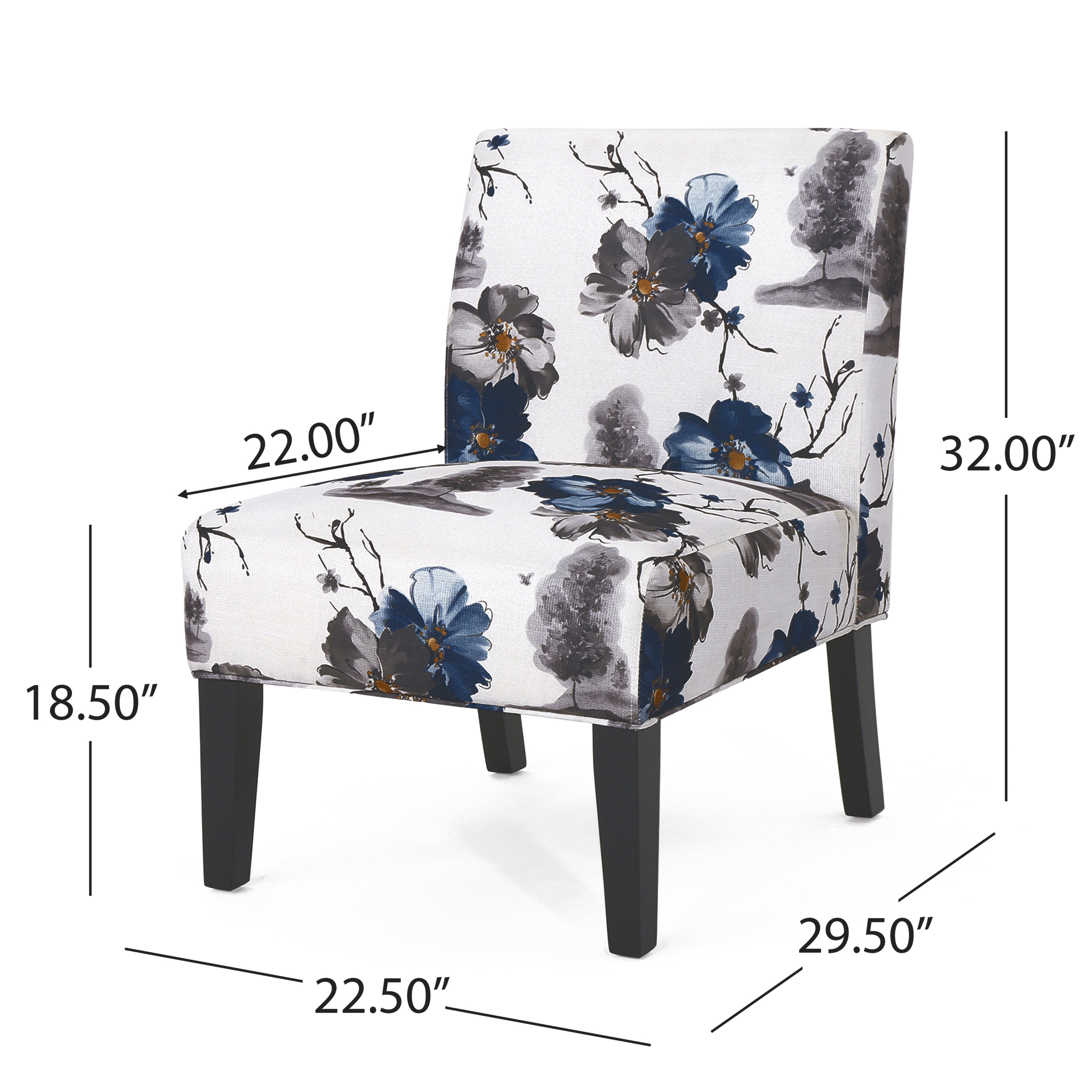 Kendal Contemporary Fabric Slipper Accent Chair