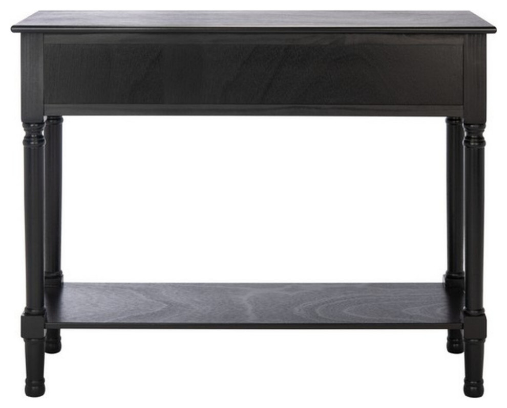 Fenton 2 Drawer Console Black   Tropical   Console Tables   by AED Luxury Home Decor  Houzz