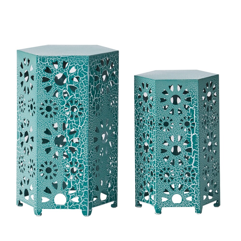 Eliana Outdoor 12 inch and 14 inch Nested Side Table Set by Christopher Knight Home