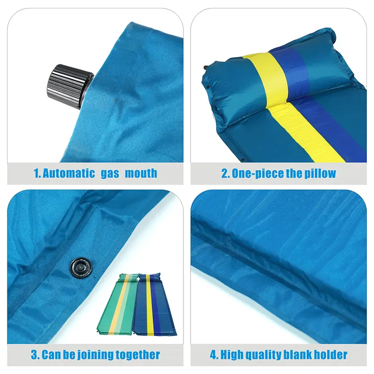 HOMFUL Color matching self inflating sleeping camping pad sleeping mattress for camping