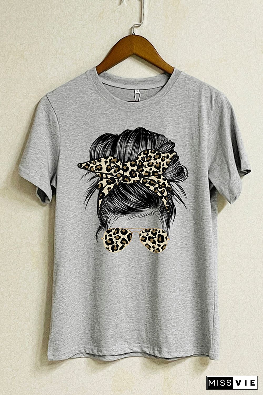 Mama Leopard Short Sleeve Graphic Tee Wholesale