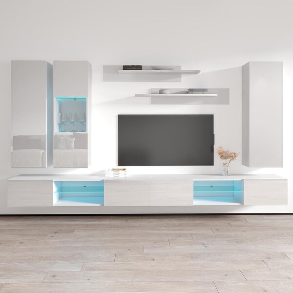 Fly EF5 33TV Wall Mounted Floating Modern Entertainment Center