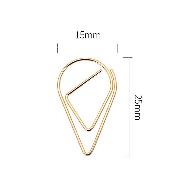 100pcs Paper Clips Drop Shaped Paper Clips Creative Paper Clips Document Paper Clips