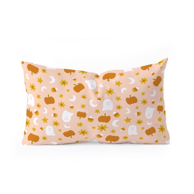 Doodle By Meg Is It Fall Yet In Peach Oblong Throw Pillow Society6