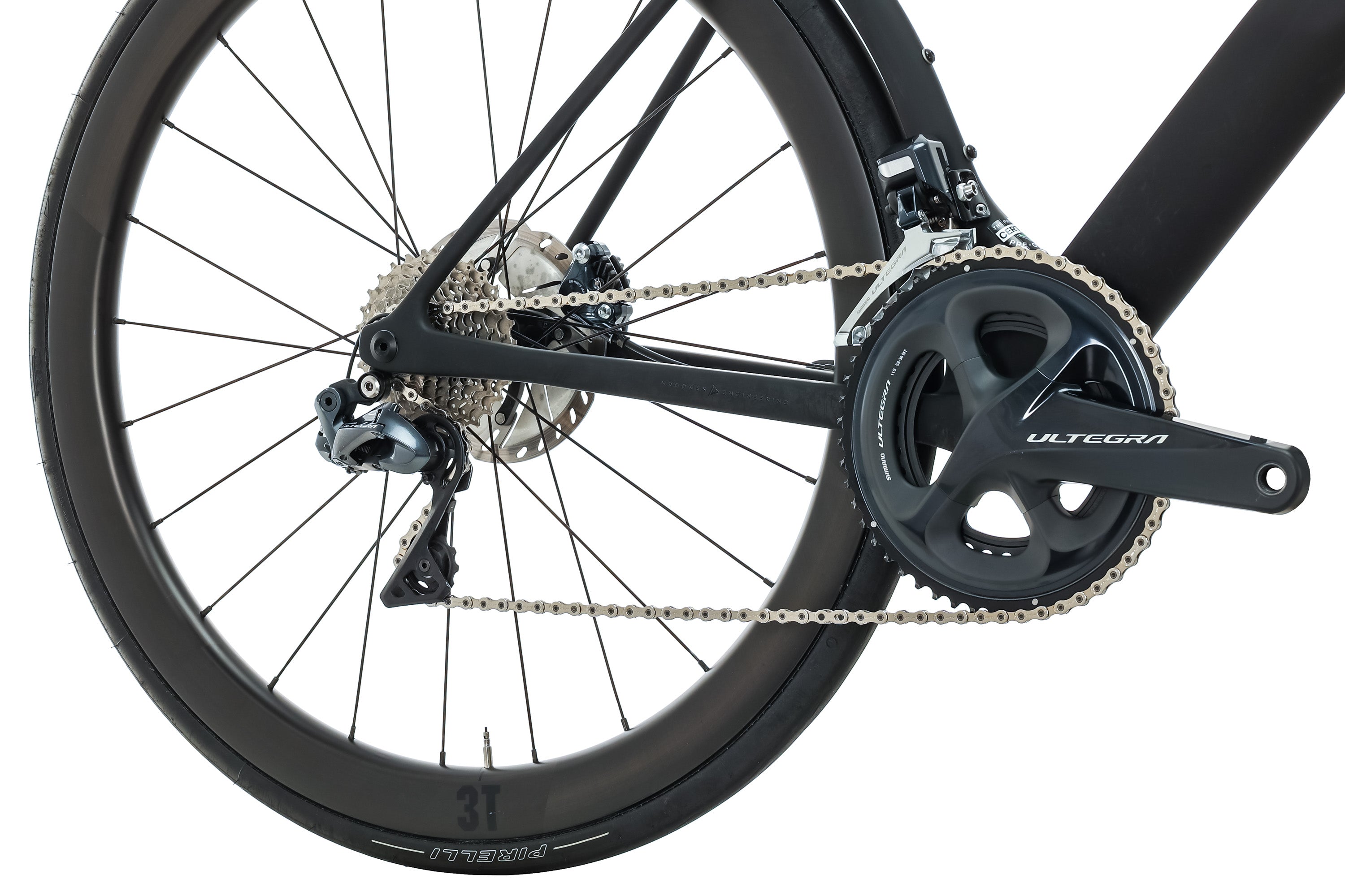 3T Strada Due Team Stealth Ultegra Di2 Road Bike - 2020, Medium