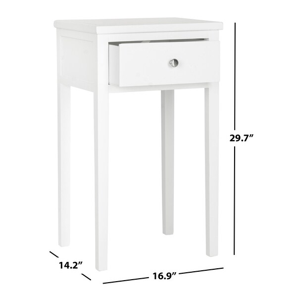 SAFAVIEH Abel White End Table - 16.9