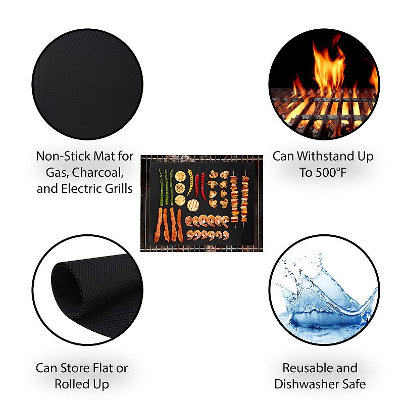 Classic Cuisine Reusable Nonstick BBQ Grill Mat 2-pk.