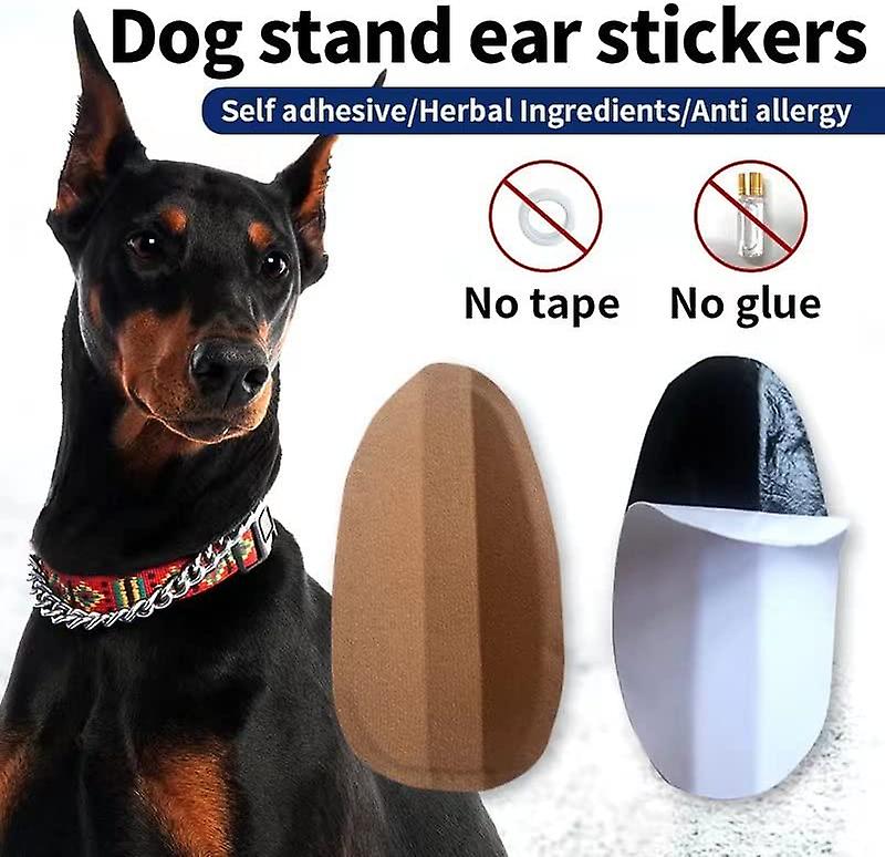 Pair Pet Dog Ear Sticker Stand Up Support Patch Fixed Correction Vertical Holder Dog Ear Assist Brown