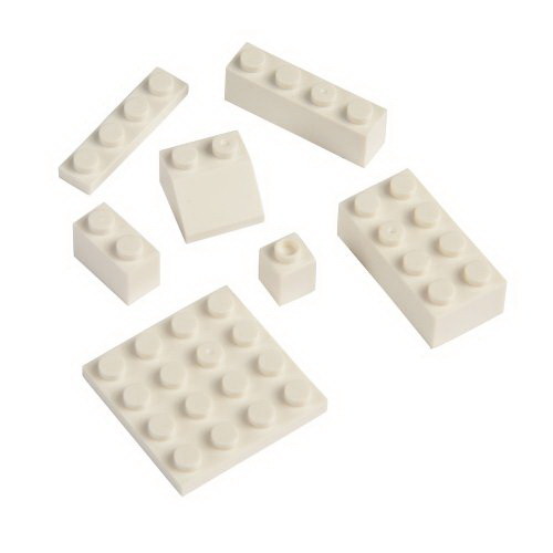 U.S. Toy HOM BRICK 11 Block Mania Bricks   White