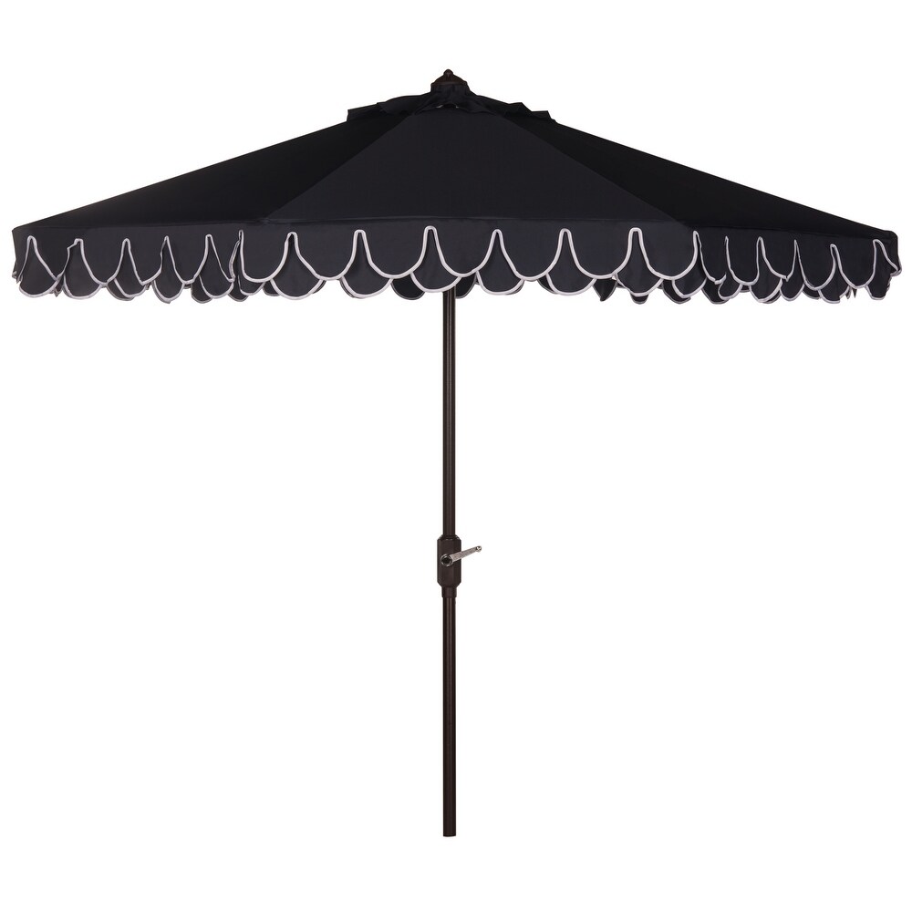 SAFAVIEH Outdoor Living Elegant Valance 11Ft Round Umbrella