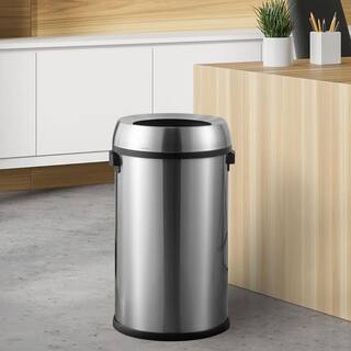 happimess Chuck KitchenOffice 17.2 Gal. Chrome Open-Top Trash Can HPM1015A