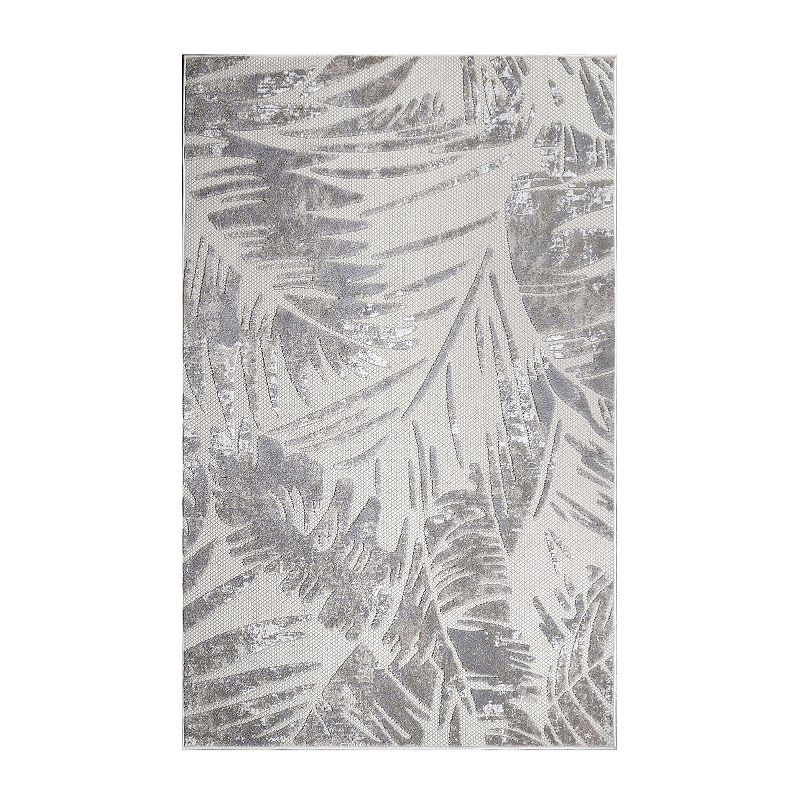 SUPERIOR Botanical Leaves Modern Indoor/Outdoor Area Rug