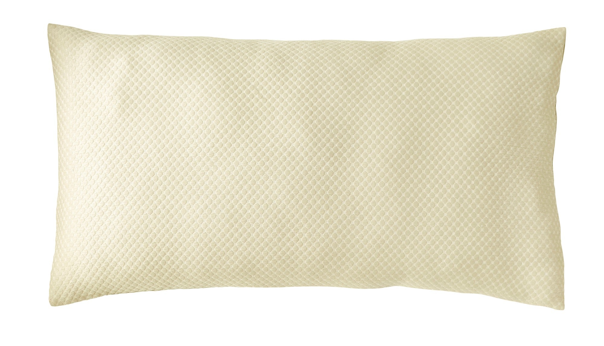 Better Trends Sophia， Diamond Design， 100% Poly-Cotton Blend Matelasse Weave， King Sham， Ivory