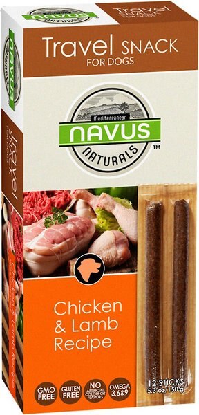 Navus Naturals Travel Snacks Chicken and Lamb Recipe Dog Treats， 5.3-oz bag