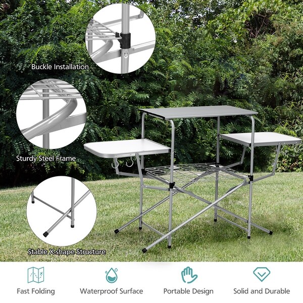 Folding Camping Table Portable Picnic Table with Carrying Bag