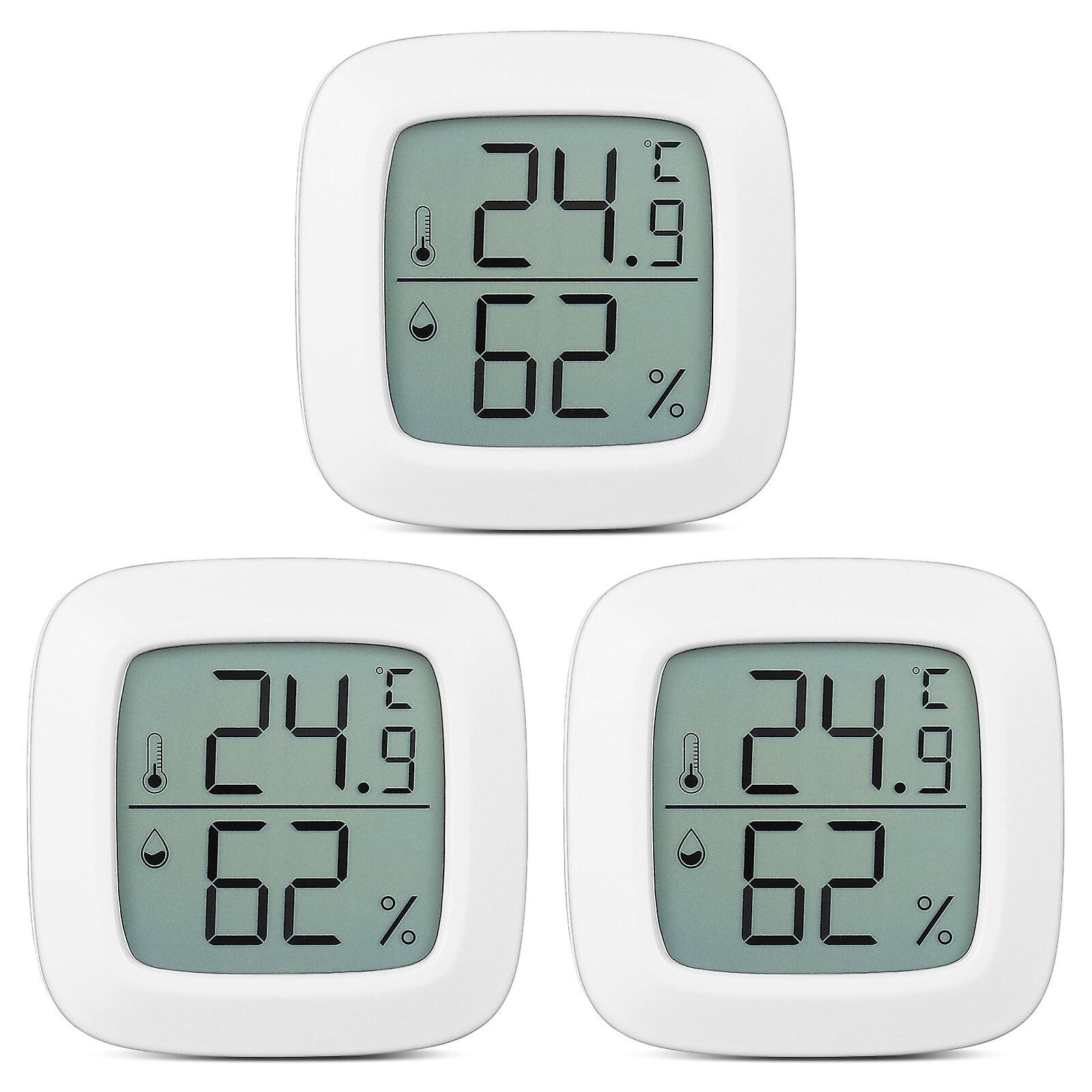 3pcs Mini Hygrometer Thermometer Digital Temperature Gauge Temperature And Humidity Meter For Car Home