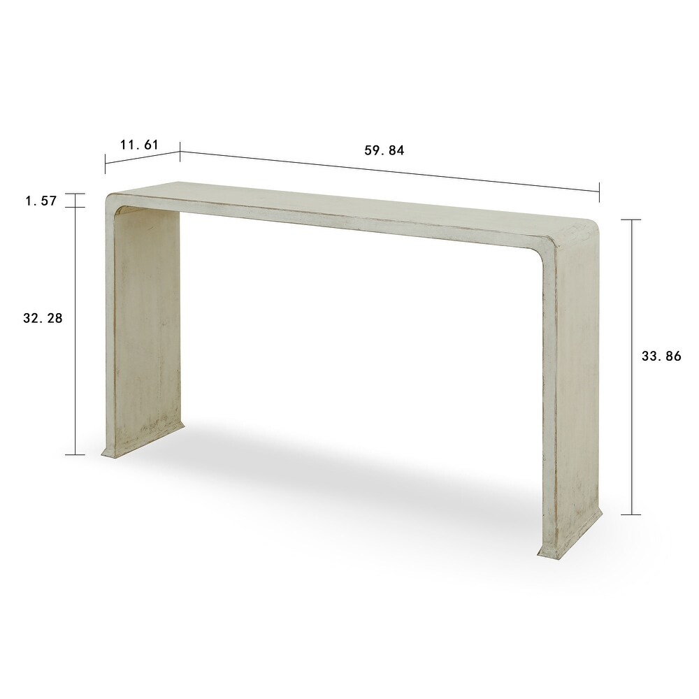 Artissance Peking Ming Console Table  59.8 Inch Tall  Off White Finish