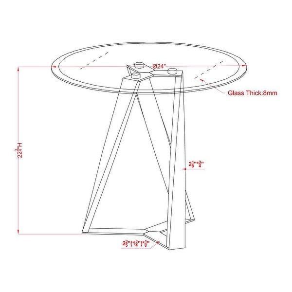 Furniture of America Scort Contemporary Grey 24-inch Round Side Table