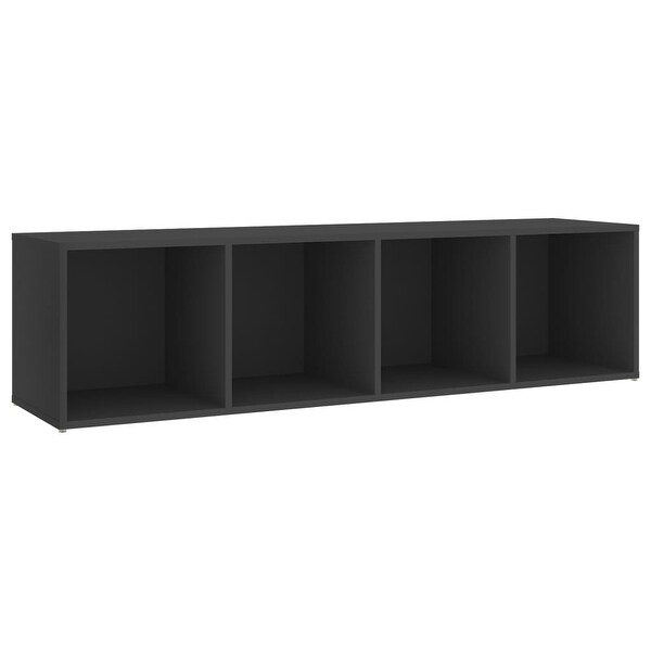 4 Piece TV Cabinet Set Gray Engineered Wood