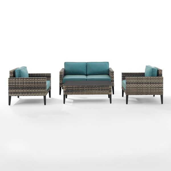 Prescott 4Pc Outdoor Wicker Conversation Set