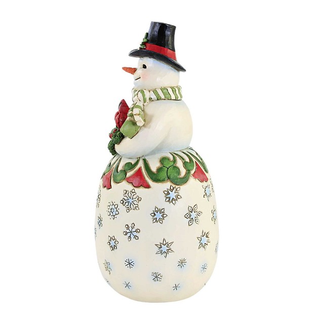 Jim Shore Winter Joy In Hand amp Heart One Figurine 8 5 Inches Heartwood Creek 6009686 Resin Off white