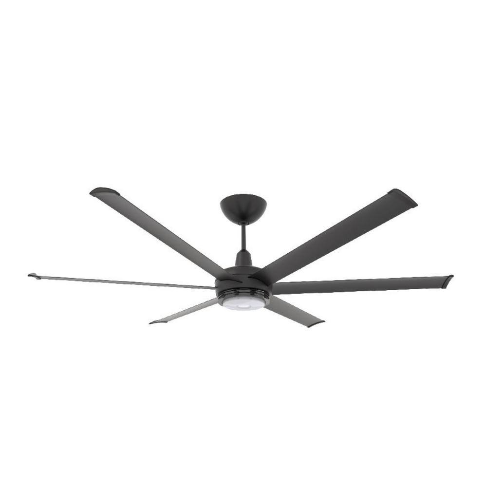 Big Ass Fans 72 in. IndoorOutdoor Black Smart Ceiling Fan with 16 LED Light Settings Motion Detection and Voice Control MK-ES62-062306A786I07S2S34