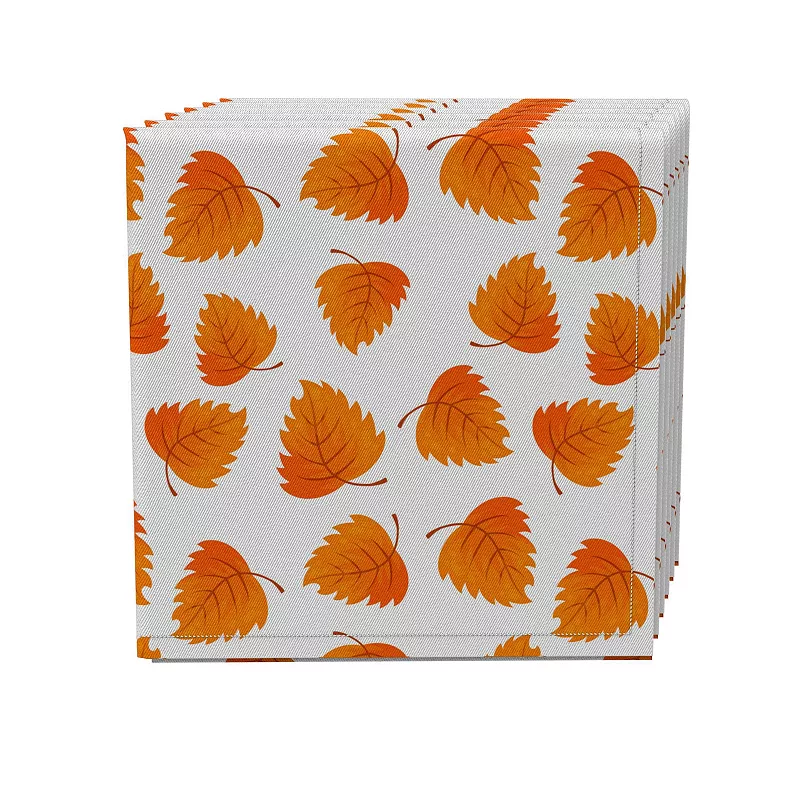 Napkin Set of 4， 100% Cotton， 20x20， October Leaves