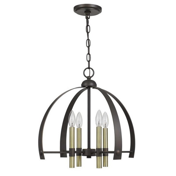 Benjara BM233274 Metal Chandelier with 4 Candelabr...