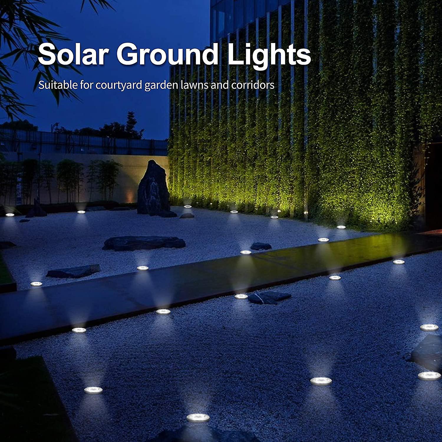 4 Pcs/set Led Solar Ground Light Outdoor Waterproof Lawn Yard Buried Light For Patio Pathway Garden Decoration Outdoor Lighting