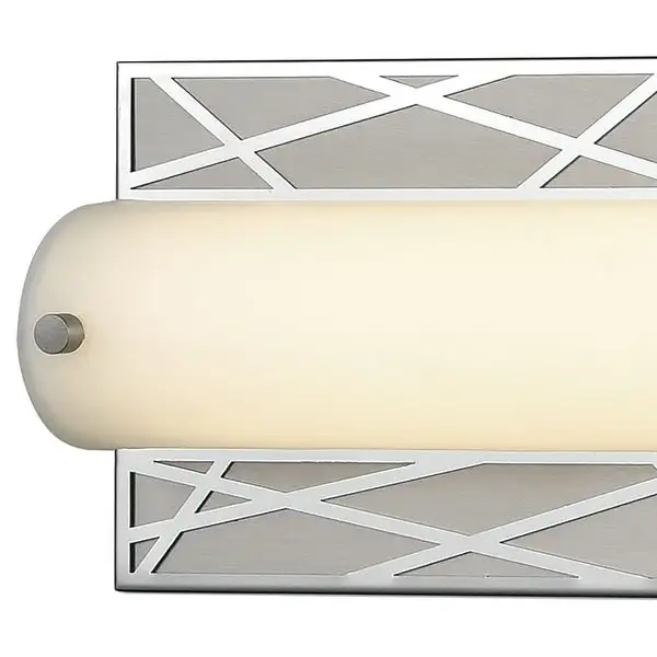 Captiva 1-Light Vanity Sconce in Polished Stainless and Matte Nickel with Diffuser - Integrated LED