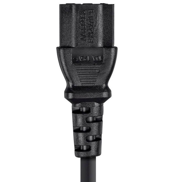 Monoprice 3 prong Extension Cord 6 Feet Black Iec 60320 C14 To Iec 60320 C13 18awg 13a 125v