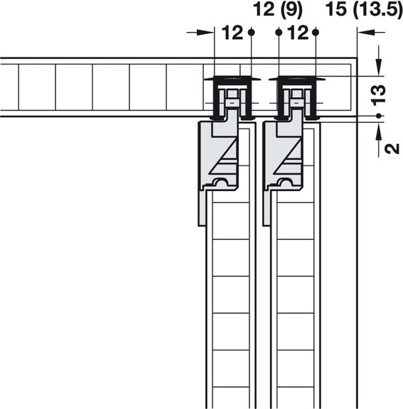 Hafele 405.82.215 Sliding Door Hardware  Hawa Clip...