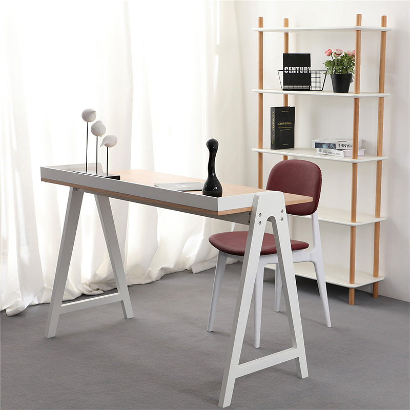 YARA Study Desk 118cm - White & Natural