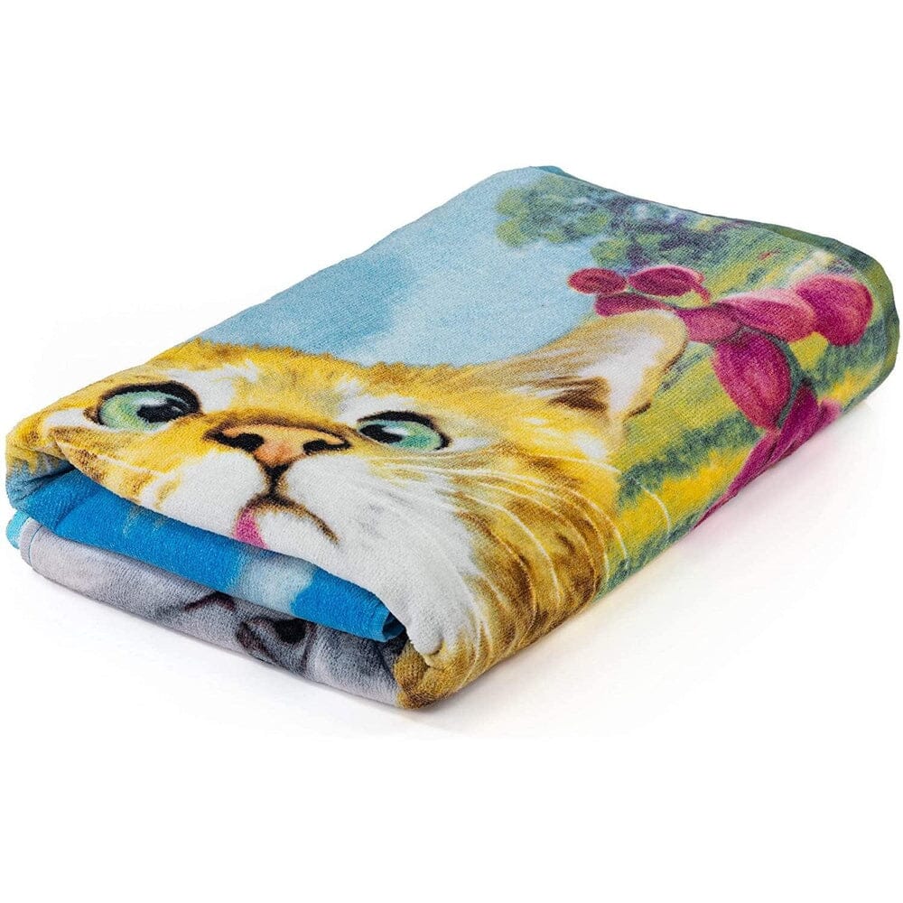 Cats Selfie Super Soft Plush Cotton Beach Bath Pool Towel